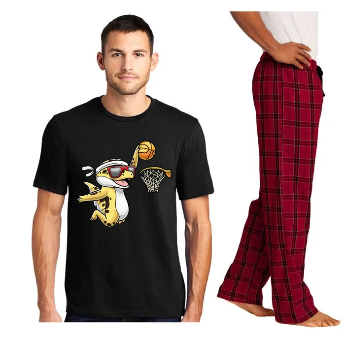 Common Leopard Gecko Playing Basketball Reptile Lizard Pajama Set