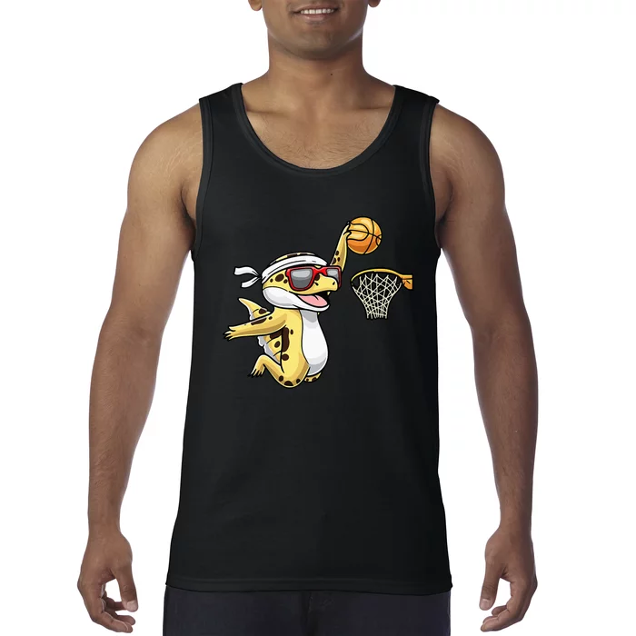 Common Leopard Gecko Playing Basketball Reptile Lizard Tank Top