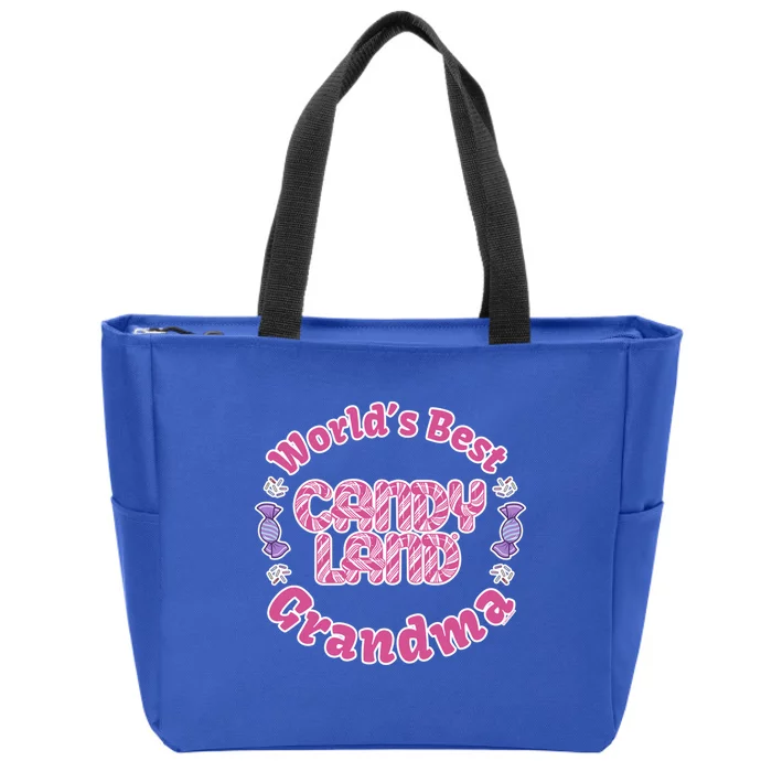 Candy Land Grandparents Day Worlds Best Grandma Gift Zip Tote Bag