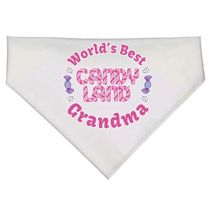 Candy Land Grandparents Day Worlds Best Grandma Gift USA-Made Doggie Bandana