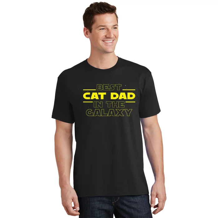 Cat Lover Gifts Best Cat Dad In The Galaxy Best Cat Dad Ever T-Shirt