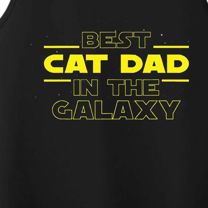 Cat Lover Gifts Best Cat Dad In The Galaxy Best Cat Dad Ever Performance Tank