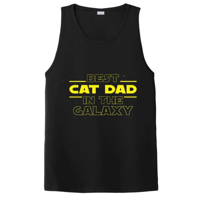 Cat Lover Gifts Best Cat Dad In The Galaxy Best Cat Dad Ever Performance Tank