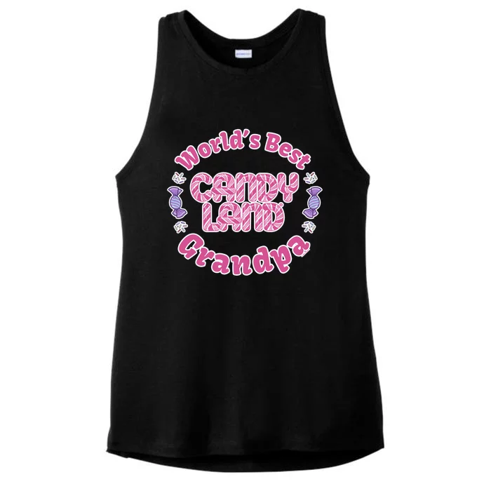 Candy Land Grandparents Day Worlds Best Grandpa Cool Gift Ladies Tri-Blend Wicking Tank