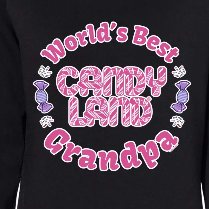 Candy Land Grandparents Day Worlds Best Grandpa Cool Gift Womens California Wash Sweatshirt