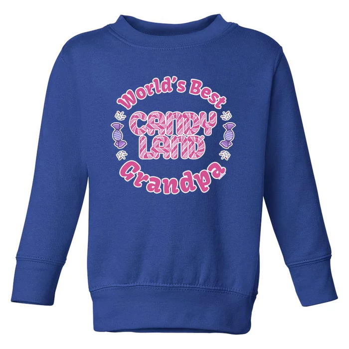 Candy Land Grandparents Day Worlds Best Grandpa Cool Gift Toddler Sweatshirt