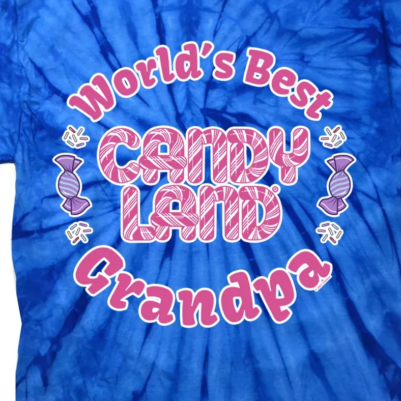 Candy Land Grandparents Day Worlds Best Grandpa Cool Gift Tie-Dye T-Shirt