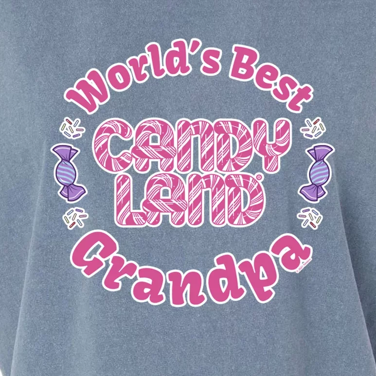 Candy Land Grandparents Day Worlds Best Grandpa Cool Gift Garment-Dyed Women's Muscle Tee