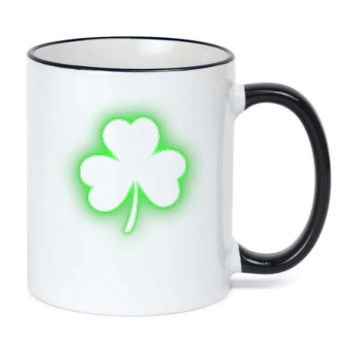 Clover Leaf Glow St Patrick's Day Black Color Changing Mug