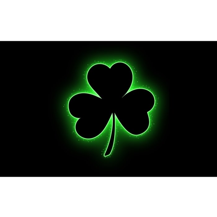 Clover Leaf Glow St Patrick's Day Bumper Sticker