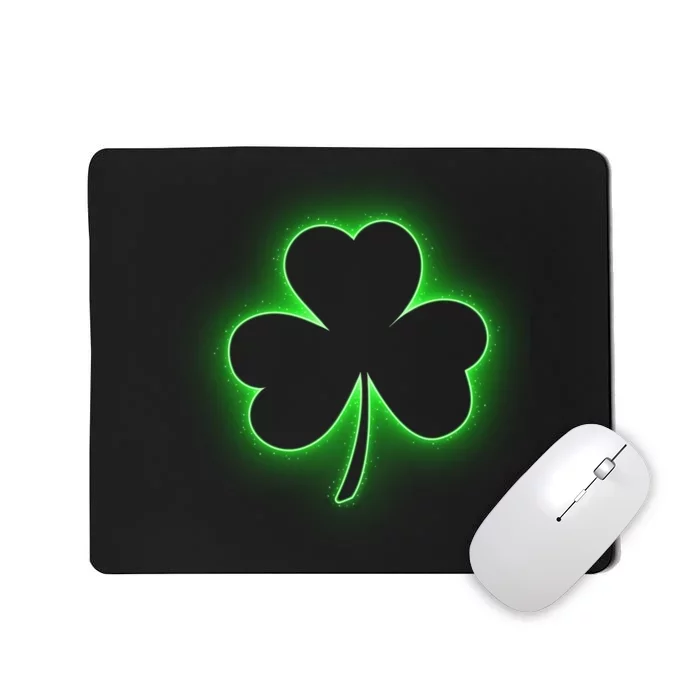 Clover Leaf Glow St Patrick's Day Mousepad