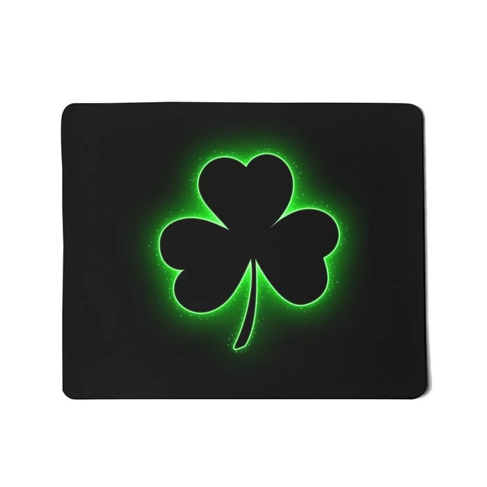 Clover Leaf Glow St Patrick's Day Mousepad