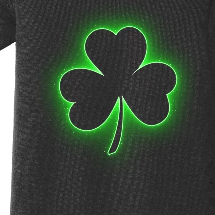 Clover Leaf Glow St Patrick's Day Baby Bodysuit