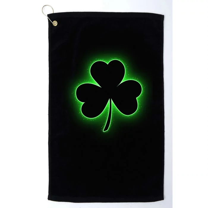 Clover Leaf Glow St Patrick's Day Platinum Collection Golf Towel