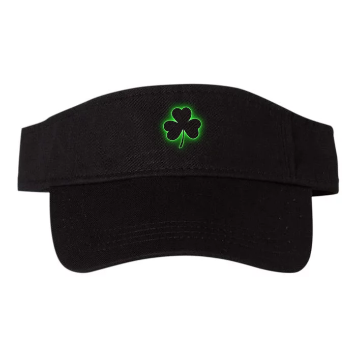 Clover Leaf Glow St Patrick's Day Valucap Bio-Washed Visor