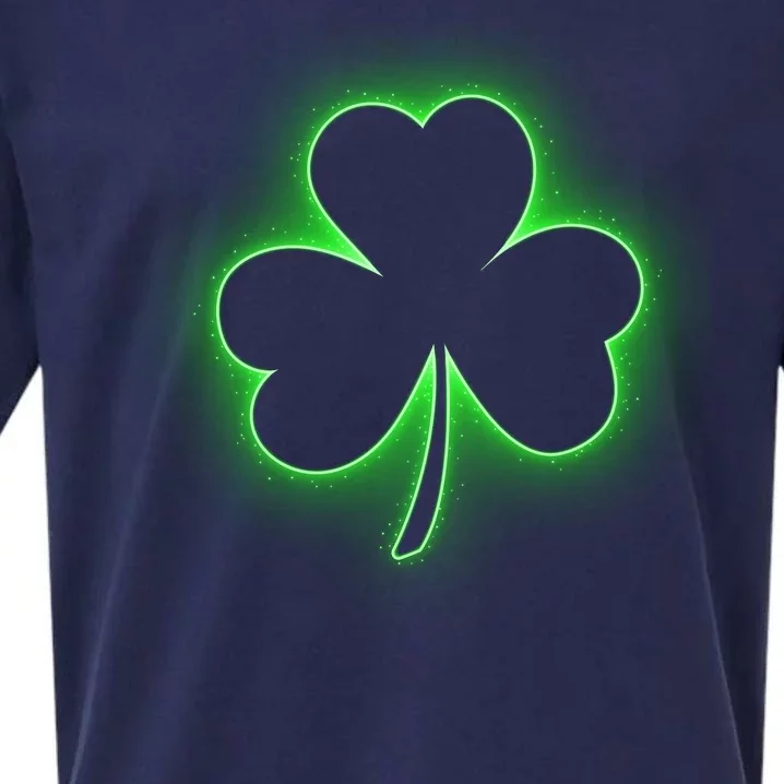 Clover Leaf Glow St Patrick's Day Sueded Cloud Jersey T-Shirt