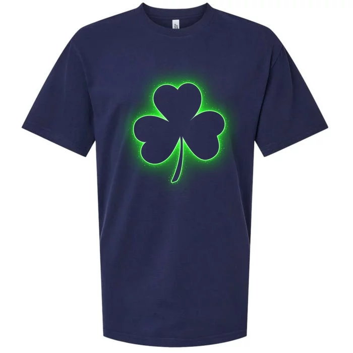 Clover Leaf Glow St Patrick's Day Sueded Cloud Jersey T-Shirt