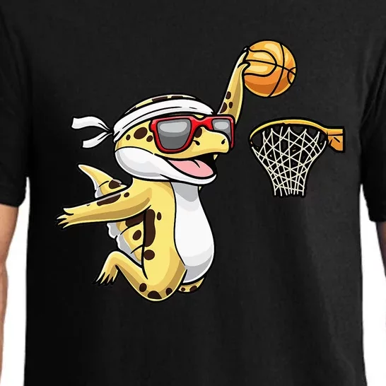 Common Leopard Gecko Playing Basketball Reptile Lizard Pajama Set