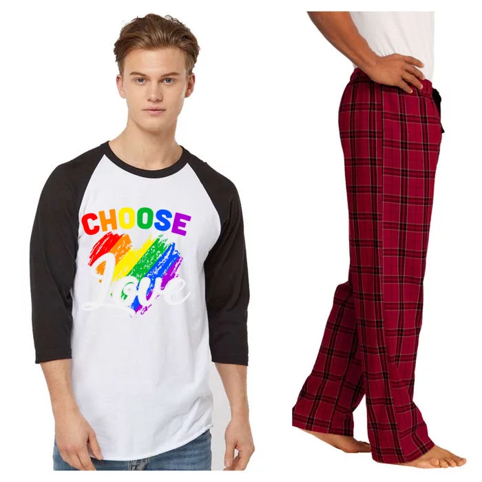 Choose Love Gift Raglan Sleeve Pajama Set