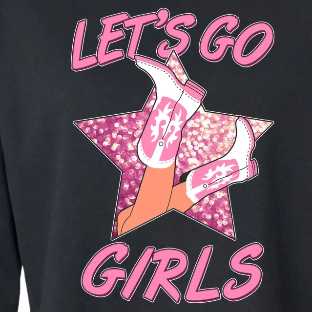 Cute Let's Go Cowgirls Cropped Pullover Crew