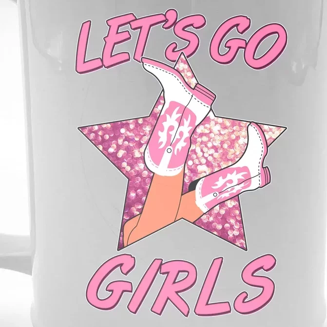 Cute Let's Go Cowgirls Front & Back Beer Stein