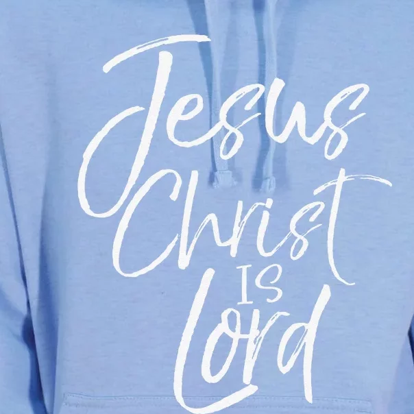 Christian Lordship Gift Faith Statement Jesus Christ Is Lord Unisex Surf Hoodie