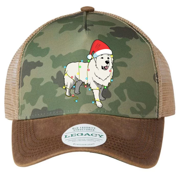 Christmas Lights Great Pyrenees Dog Lover Funny Gift Legacy Tie Dye Trucker Hat