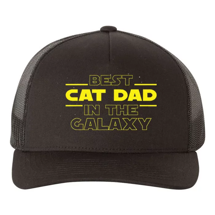 Cat Lover Gifts Best Cat Dad In The Galaxy Best Cat Dad Ever Yupoong Adult 5-Panel Trucker Hat