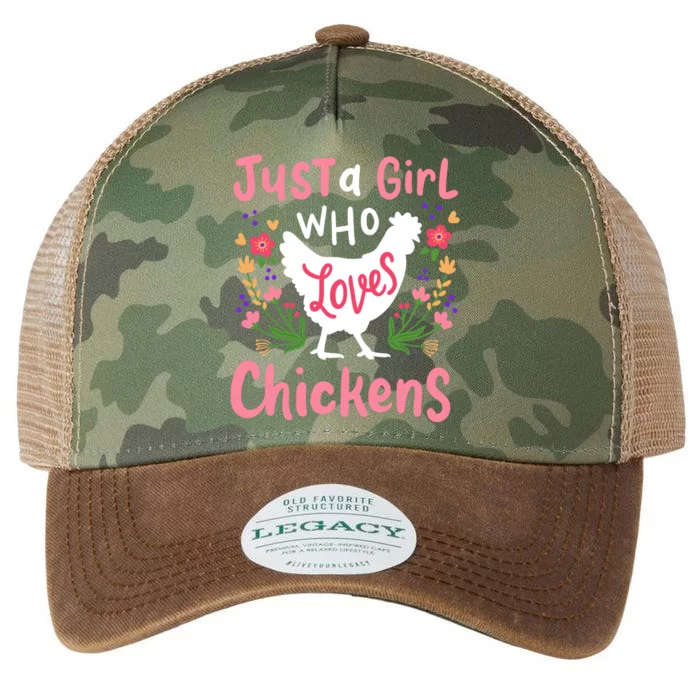 Chicken Lover Gift Just A Who Loves Chickens Cool Gift Legacy Tie Dye Trucker Hat