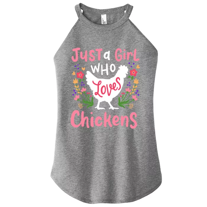 Chicken Lover Gift Just A Who Loves Chickens Cool Gift Women’s Perfect Tri Rocker Tank