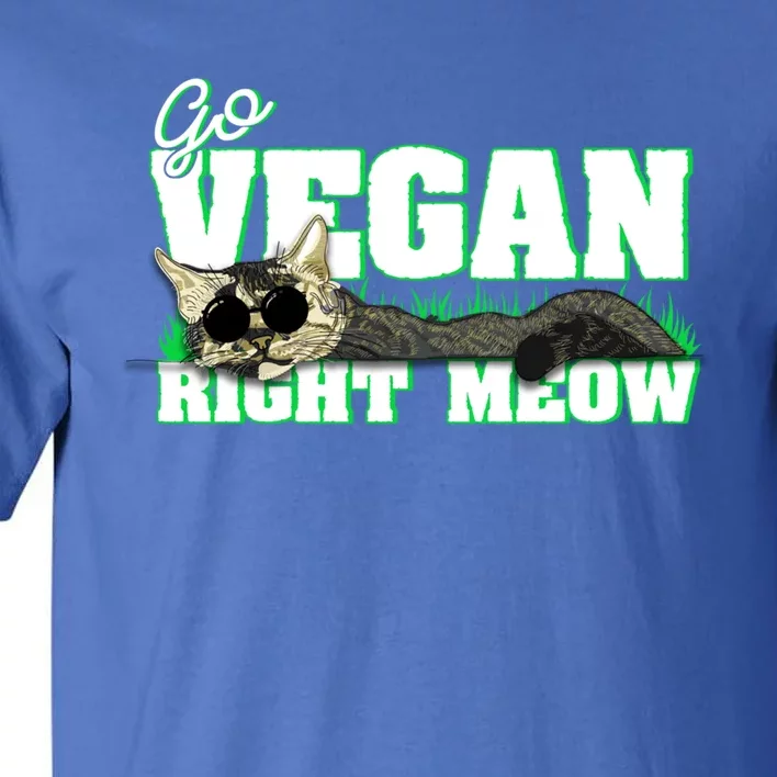 Cat Lover Go Vegan Right Meow Gift Tall T-Shirt