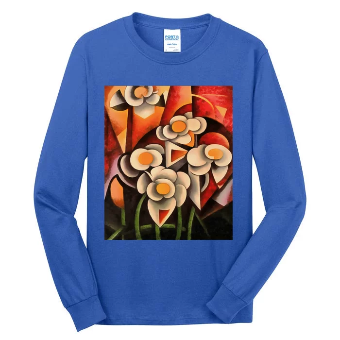 Calla Lilies Geometric Art Abstract In Brown Tones Cute Gift Tall Long Sleeve T-Shirt