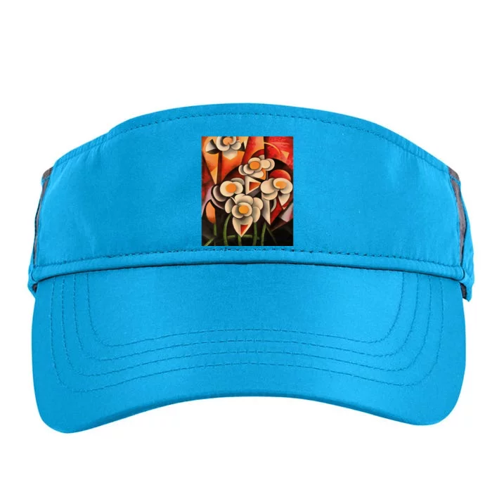 Calla Lilies Geometric Art Abstract In Brown Tones Cute Gift Adult Drive Performance Visor