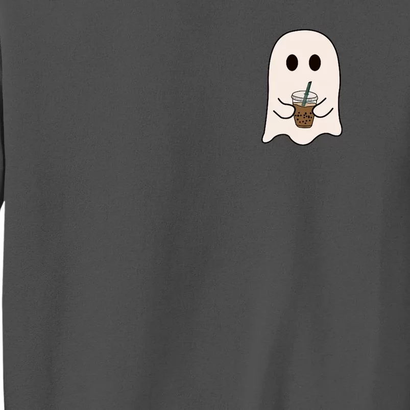 Cute Little Ghost Ice Coffee Halloween Spooky Season Gift Tall Sweatshirt