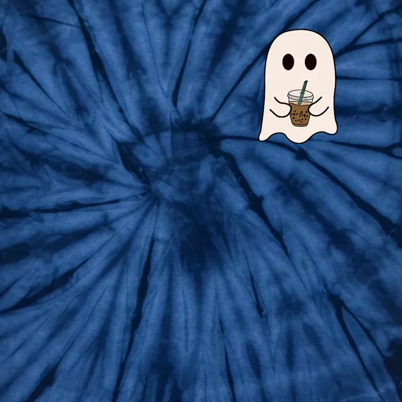 Cute Little Ghost Ice Coffee Halloween Spooky Season Gift Tie-Dye T-Shirt