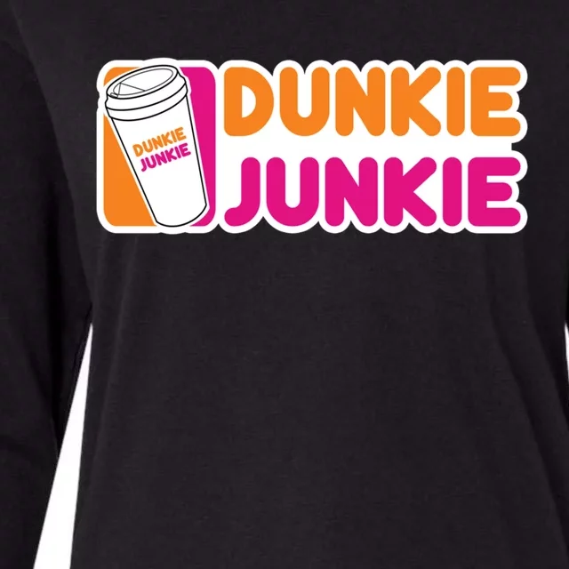 Coffee Lovers Gift Funny Coffee Saying Funny Dunkie Junkie Funny Gift Womens Cotton Relaxed Long Sleeve T-Shirt