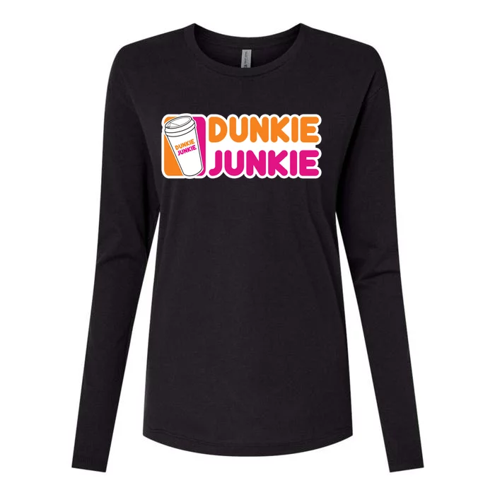 Coffee Lovers Gift Funny Coffee Saying Funny Dunkie Junkie Funny Gift Womens Cotton Relaxed Long Sleeve T-Shirt