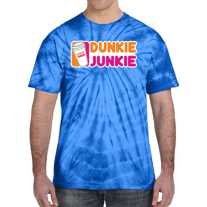 Coffee Lovers Gift Funny Coffee Saying Funny Dunkie Junkie Funny Gift Tie-Dye T-Shirt