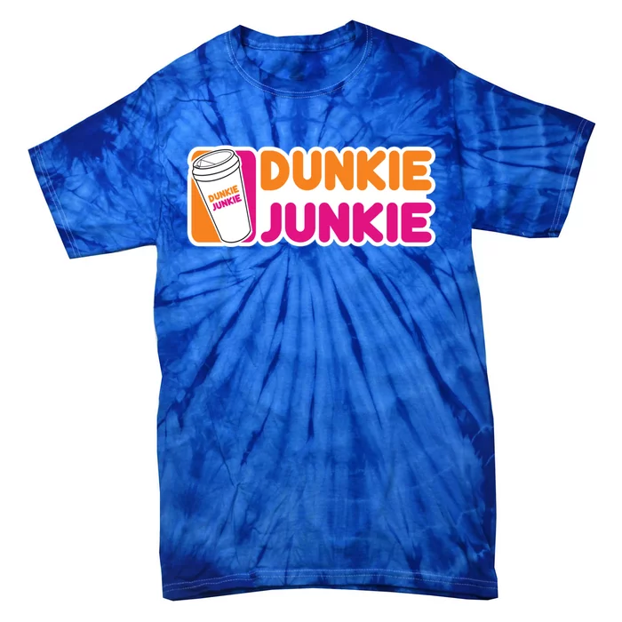 Coffee Lovers Gift Funny Coffee Saying Funny Dunkie Junkie Funny Gift Tie-Dye T-Shirt