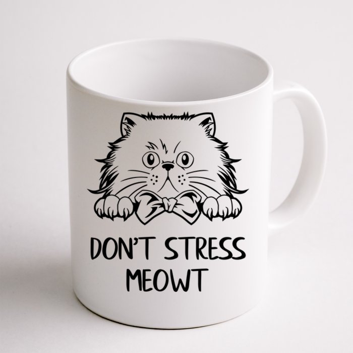 Cat Lover Great Gift Dont Stress Meowt Cat Owner Funny Kitty Gift Front & Back Coffee Mug