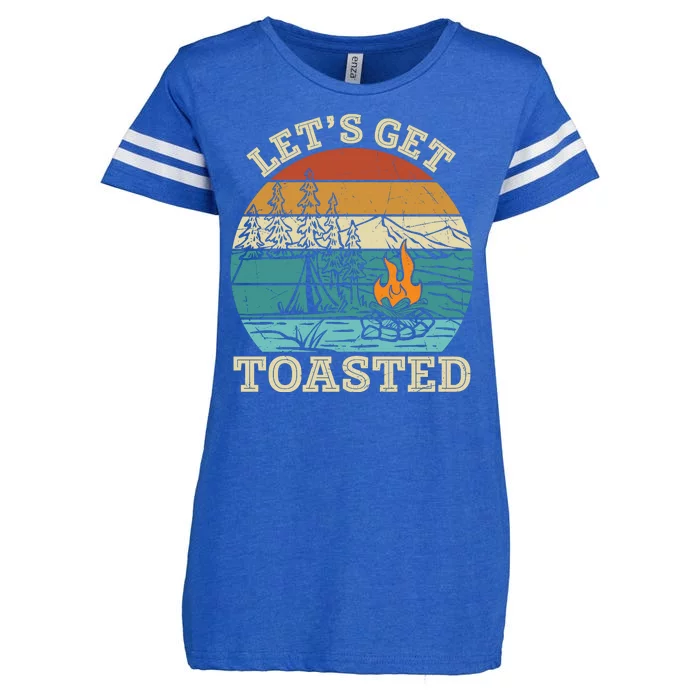 Campfire Let's Get Toasted Camping Classic Enza Ladies Jersey Football T-Shirt