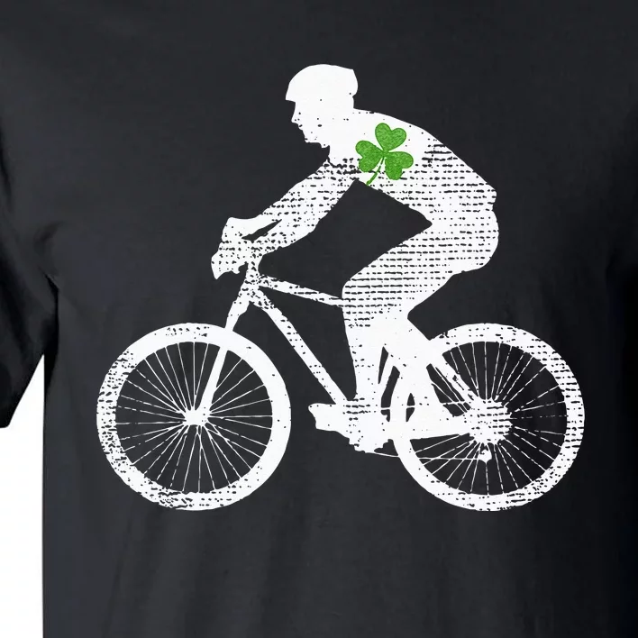 Cycling Lovers Green Shamrock Leaf St Patricks Day Tall T-Shirt