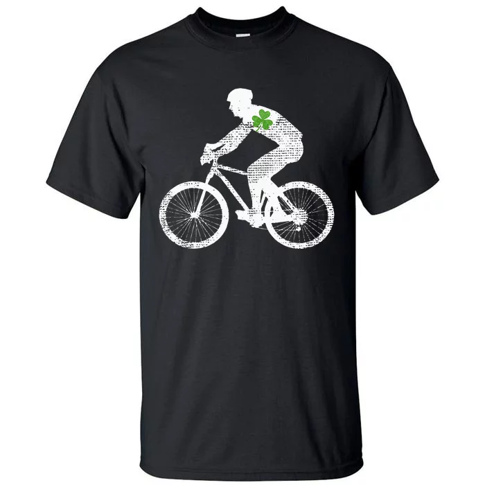 Cycling Lovers Green Shamrock Leaf St Patricks Day Tall T-Shirt