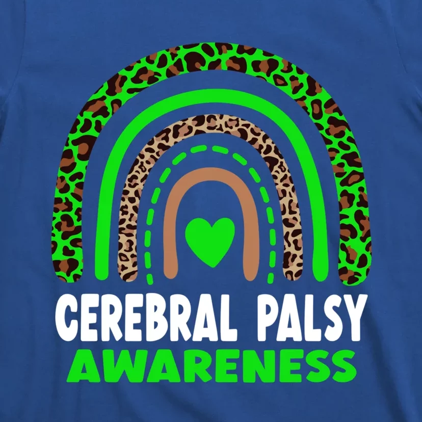 Cute Leopard Green Rainbow Cerebral Palsy Love Cute Gift T-Shirt