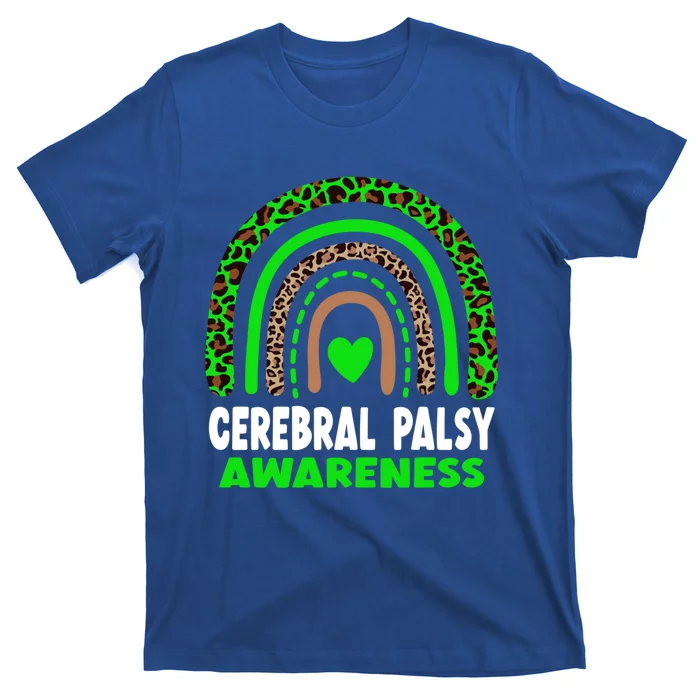 Cute Leopard Green Rainbow Cerebral Palsy Love Cute Gift T-Shirt