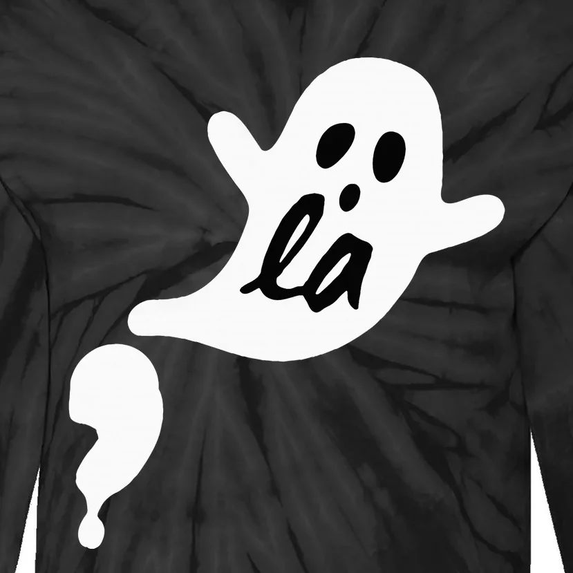 Comma La Ghost Halloween Kamala Harris Tie-Dye Long Sleeve Shirt