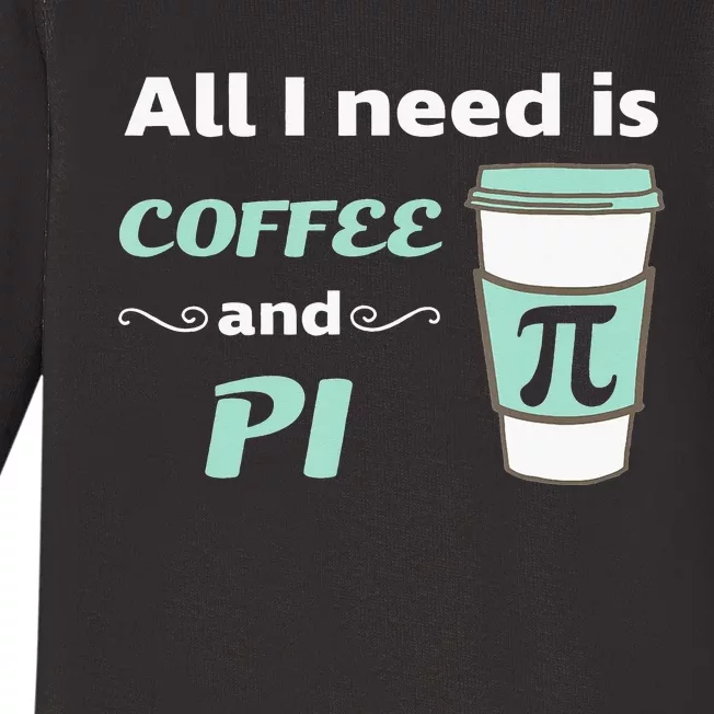 Coffee Lover Geometry Calculus Trigonometry Pi Day Math Baby Long Sleeve Bodysuit