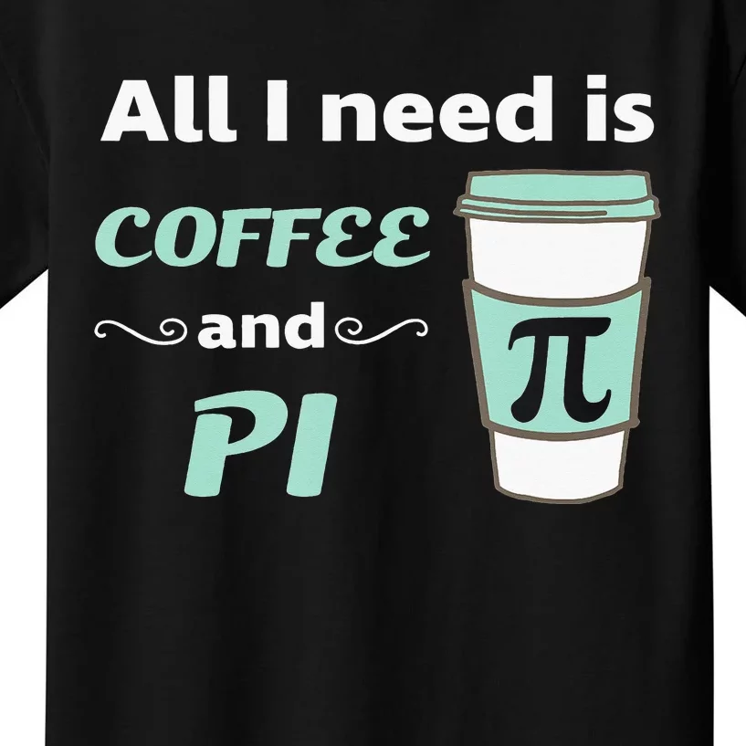 Coffee Lover Geometry Calculus Trigonometry Pi Day Math Kids T-Shirt