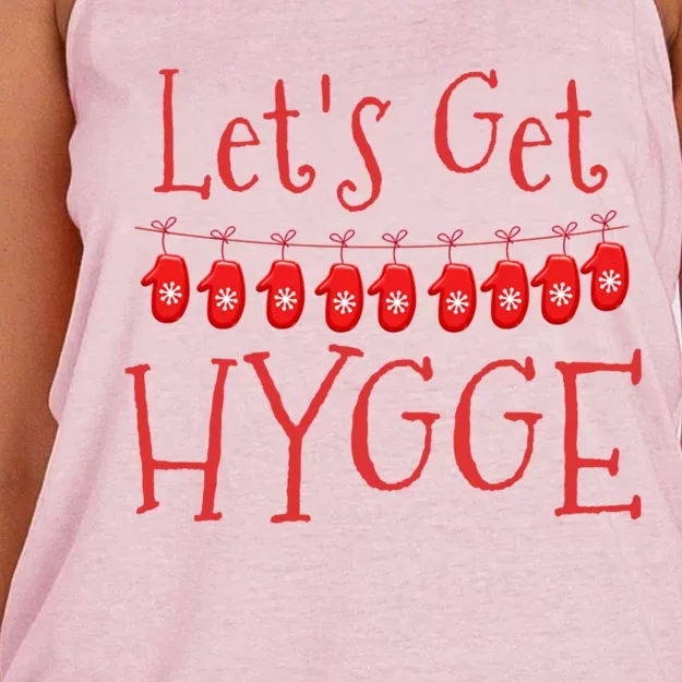 Christmas LetS Get Hygge Winter Gift For Xmas Stockings Gift Women's Knotted Racerback Tank