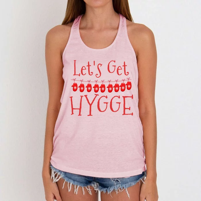 Christmas LetS Get Hygge Winter Gift For Xmas Stockings Gift Women's Knotted Racerback Tank